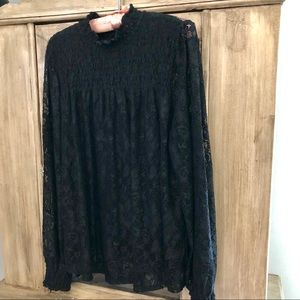 Lace Babydoll Blouse